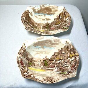 VINTAGE OLDE ENGLISH COUNTRY SIDE ENGLAND JOHNSON BROS SERVING BOWLS DISH